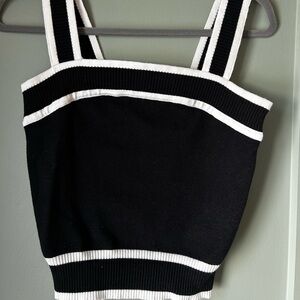 Elegant Black and White Women's Tank Top